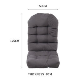 Darphe Dark Grey Outdoor Waterproof Tufted Swing Seat Cushion With Straps - thumbnail 8