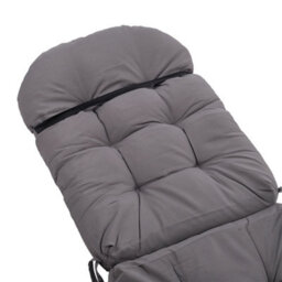 Darphe Dark Grey Outdoor Waterproof Tufted Swing Seat Cushion With Straps - thumbnail 6