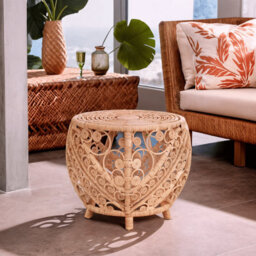 Orsina Chic Design Large Natural Rattan Table, Versatile Coffee Table, Light Weight Cocktail Table, Side Table - thumbnail 4