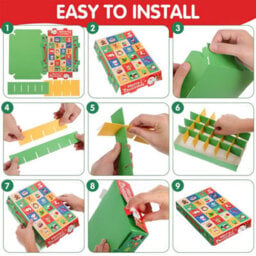 CLEFFNS 5Pcs Christmas Advent Calendar Box 24 Days Empty Countdown Boxes Diy Kraft Paper Advent Calendar Boxes To Fill Xmas Present Boxes - thumbnail 8