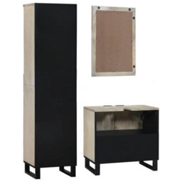 Walplus Bathroom Furniture Set With Drawer 3 Pcs White 38 X 33 X 160 Cm - thumbnail 7