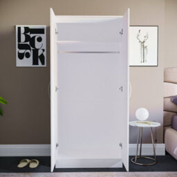 Lassic Vida Designs Hulio White High Gloss 2 Door Wardrobe (H)1700mm (W)760mm (D)530mm - thumbnail 5