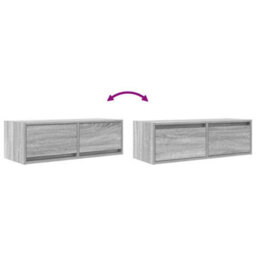 Berkfield Tv Cabinet Grey Sonoma 80X31X25.5 Cm Engineered Wood - thumbnail 9