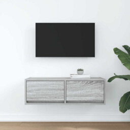 Berkfield Tv Cabinet Grey Sonoma 80X31X25.5 Cm Engineered Wood - thumbnail 3