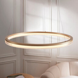 Luminosa Lighting Luminosa Aurelia Pendant Ceiling Light Brushed Gold Plated Finish & Opal Ribbed Acrylic 41W Led Warm White - thumbnail 5