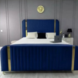 Stratus Interiors Allegra Gold Panel Bed - Premium Gold Finish Luxury Bed Frame - Gas Lift Storage - Double - thumbnail 8
