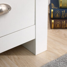 Furniturehmd Storage Sideboard Cupboard Buffet Table With 1 Door 3 Drawers White And Oak - thumbnail 5