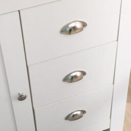 Furniturehmd Storage Sideboard Cupboard Buffet Table With 1 Door 3 Drawers White And Oak - thumbnail 4