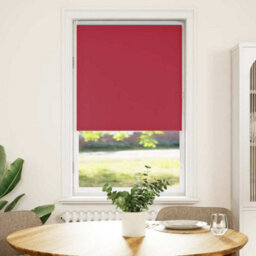 Berkfield Roller Blind Blackout Red 85X150 Cm Fabric Width 80.7 Cm Polyester - thumbnail 1