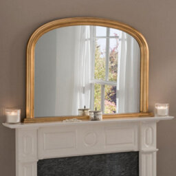 Yearn Overmantle Arched Contemporary Mirror Gold 112(W)X77Cm(H)