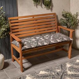OHS Outdoor 2 Seater Bench Cushion Garden Furniture Seat, 40 X 110Cm - Mono Leaf - thumbnail 3