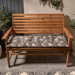 OHS Outdoor 2 Seater Bench Cushion Garden Furniture Seat, 40 X 110Cm - Mono Leaf - thumbnail 2