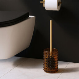 GoodHome Reyes Orange Stainless Steel Toilet Brush & Holder