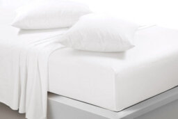 Homes & Linen Microfibre White Flat Sheet  Super Soft Wrinkle Free & Breathable Lightweight Hotel Quality Bed Sheet