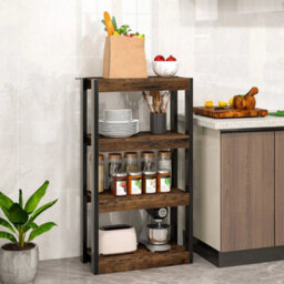 4 Tier Bookshelf Wooden Bookcase With Dual Anti Tipping Kits - thumbnail 6