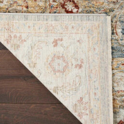 Blue Traditional Bordered Geometric Easy To Clean Rug For Dining Room Bed Room And Living Room-69 X 310Cm (Runner) - thumbnail 7