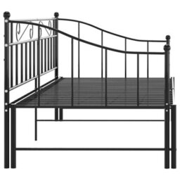 Berkfield Pull-Out Sofa Bed Frame Black Metal 90X200 Cm - thumbnail 8