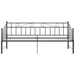 Berkfield Pull-Out Sofa Bed Frame Black Metal 90X200 Cm - thumbnail 7