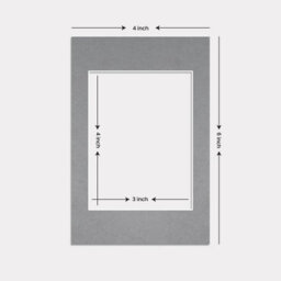 Ak Frames 6X4 Mid Grey Picture Mounts To Fit 4X3 Aperture Size - Mount Board Only (No Frame Included) - thumbnail 3