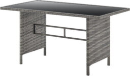 New-Evre Havana Grey 7 Seater Rattan Garden Furniture Set Patio Dining Set With Sofa, Armchairs, Stools & Glass Table. - thumbnail 6