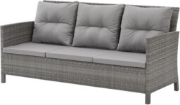 New-Evre Havana Grey 7 Seater Rattan Garden Furniture Set Patio Dining Set With Sofa, Armchairs, Stools & Glass Table. - thumbnail 4