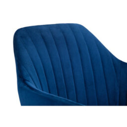 Oakham Executive Ardmore Velvet Swivel Office Chair In Blue And Chrome - thumbnail 6