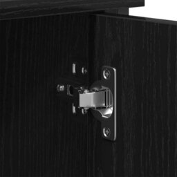 Berkfield Modern Tv Cabinet Black Oak 101X35X65 Cm Engineered Wood And Steel - thumbnail 6