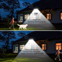 Solar Powered Led Motion Sensor Outdoor Wall Light Garden Security - thumbnail 3