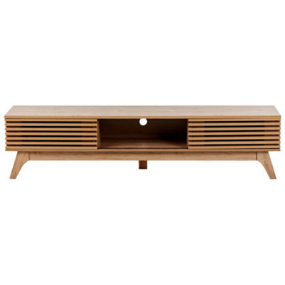 Wyld And Coco Zenith Home Tv Stand 180 X 40 Cm Brown Matt Particle Board With Cable Management - image 1
