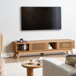 Wyld And Coco Zenith Home Tv Stand 180 X 40 Cm Brown Matt Particle Board With Cable Management - thumbnail 2