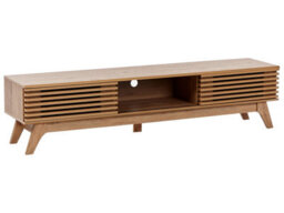Wyld And Coco Zenith Home Tv Stand 180 X 40 Cm Brown Matt Particle Board With Cable Management - thumbnail 3