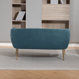 Unknown Stanton  135Cm Wide Teal Soft Fabric 2 Seat Accent Sofa - thumbnail 6