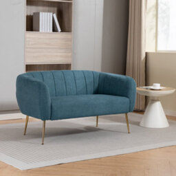 Unknown Stanton  135Cm Wide Teal Soft Fabric 2 Seat Accent Sofa