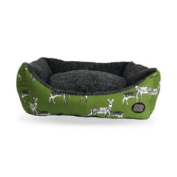 Snug & Cosy Pets Snug And Cosy Sage Deer Rectangle Pet Dog Bed Medium Green Printed - thumbnail 3