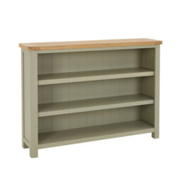 The Furniture Market Marbury Sage Green Painted Wide Low Large Bookcase - thumbnail 4