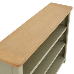 The Furniture Market Marbury Sage Green Painted Wide Low Large Bookcase - thumbnail 6