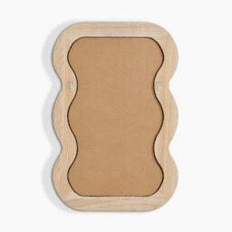 Furniturebox Uk Liora Walnut Wood Medium 90X60Cm Rectangle Wavy Wall Mirror - thumbnail 5