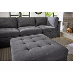 Xample Thomasville Tisdale Dark Grey 6 Piece Modular Fabric Sofa With Storage Ottoman,pocket Coil Seating, Removable Cushions & Wood Legs - thumbnail 6
