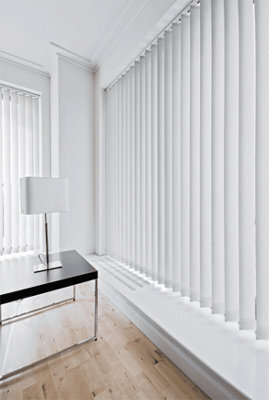 Caecus Blinds Dimout Patterned Vertical Blind Complete 180Cm 240Cm Drop Grey - image 1