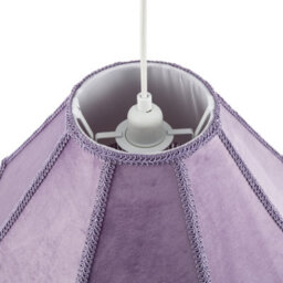 Happy Homewares Traditional Victorian Empire 40Cm Lamp Shade In Lilac With Tassels - thumbnail 4