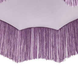 Happy Homewares Traditional Victorian Empire 40Cm Lamp Shade In Lilac With Tassels - thumbnail 3