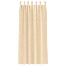 Berkfield Curtains With Curtains 2 Pcs Cream 260 X 140 Cm Polyester - thumbnail 3