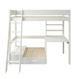 Estella White - High With Desk/futon (Pink Futon) - thumbnail 3