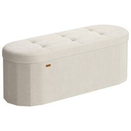 LEDREM Storage Ottoman Bench, Storage Chest, Folding Foot Rest Stool, Easy Assembly, For Living Room, Entryway, Bedroom, Velvet Fabric - thumbnail 2