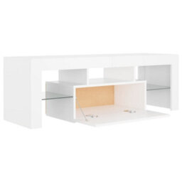 Vidaxl Tv Cabinet With Led Lights White 120X35X40 Cm - thumbnail 4