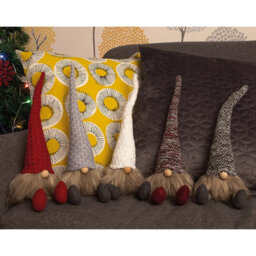 Set Of 5 Colourful Hat Bearded Christmas Gonks - Festive Xmas Scandi Faceless Gonk Gnome Novelty Home Decoration - Each H43 X 9Cm - thumbnail 3