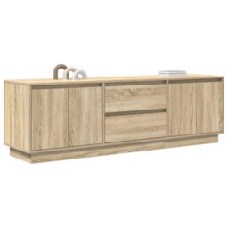Berkfield Durable Tv Cabinet With Led Lights Sonoma Oak 160.5X41X50 Cm - thumbnail 5