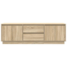 Berkfield Durable Tv Cabinet With Led Lights Sonoma Oak 160.5X41X50 Cm - thumbnail 7