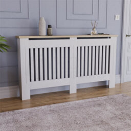 Large -833X1520X190 mm Designs Arlington White Modern Radiator Cover Wood Mdf Cabinet Grill - thumbnail 3