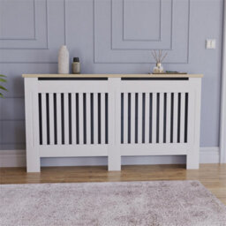 Large -833X1520X190 mm Designs Arlington White Modern Radiator Cover Wood Mdf Cabinet Grill - thumbnail 1